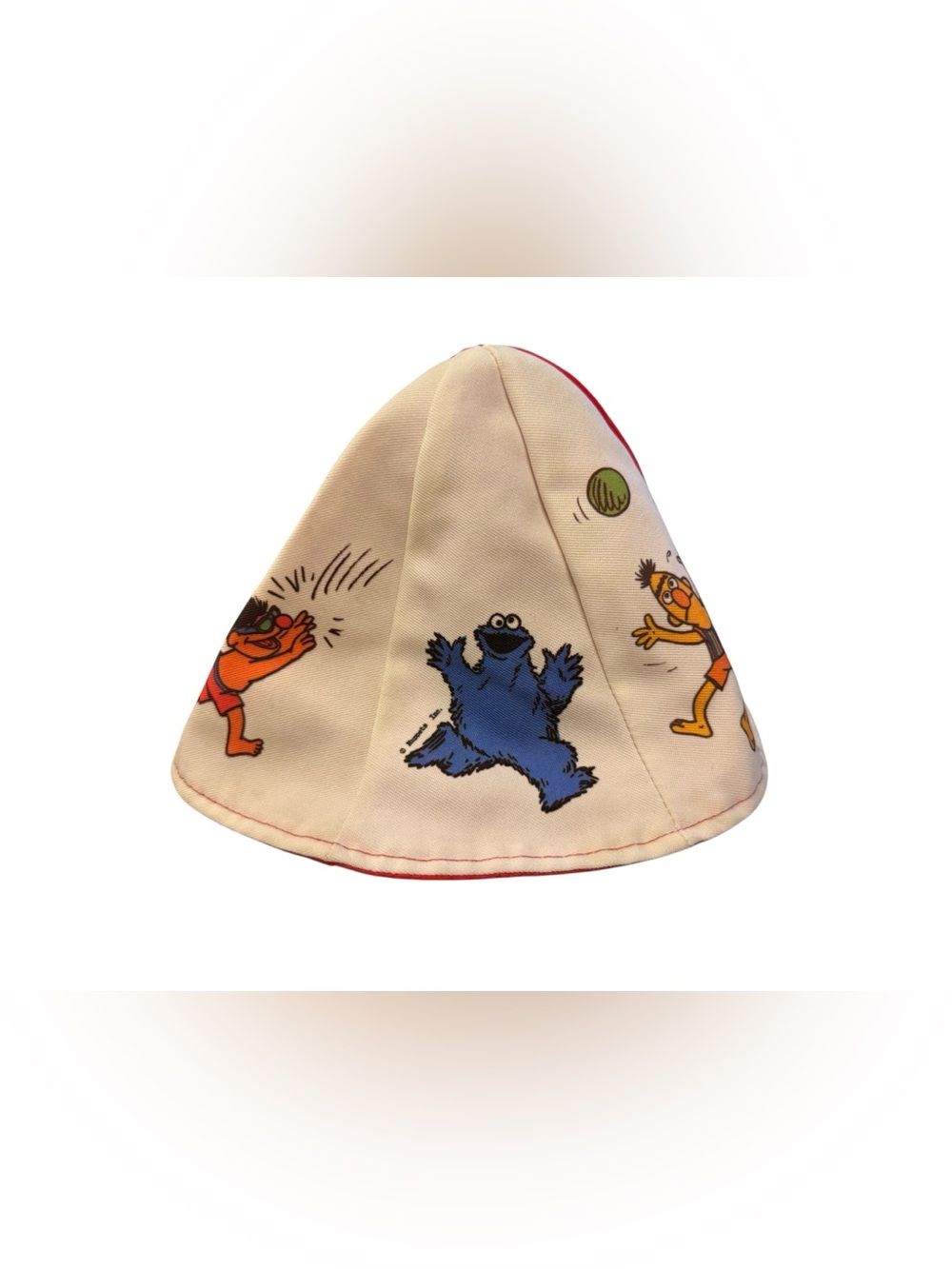 Vintage Muppets Inc Kids Seasame Street Beach Hat Cookie Monster Bert & Ernie
